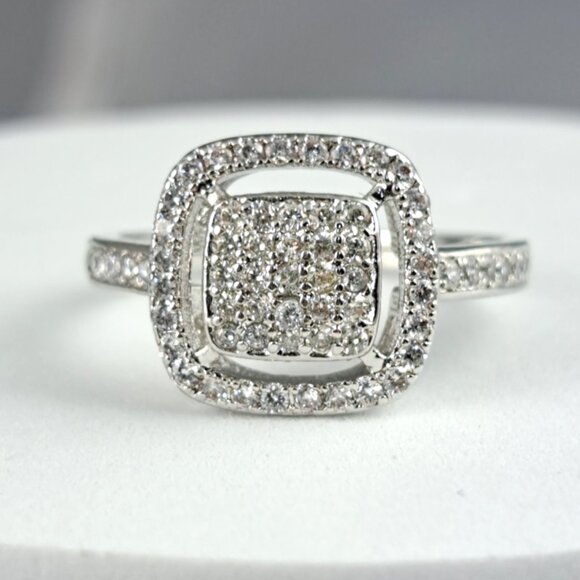 Square Pave CZ Ring - Picture 1 of 4